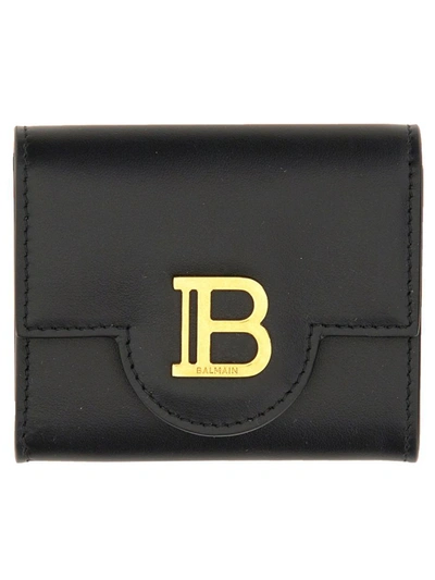 Shop Balmain "b-buzz" Wallet In Black