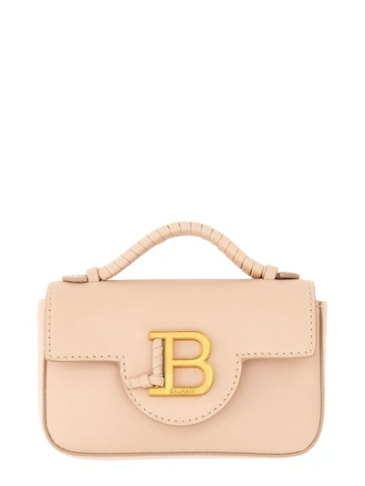 Shop Balmain "b-buzz" Mini Bag In Pink