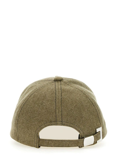 Shop Balmain Baseball Hat With Logo In Brown