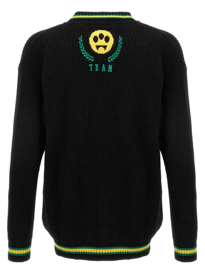 Shop Barrow Logo Embroidery Sweater In Black