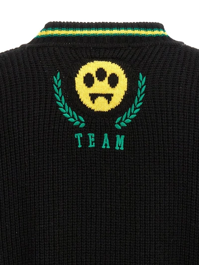 Barrow Embroidered Logo Knit Sweater In Black