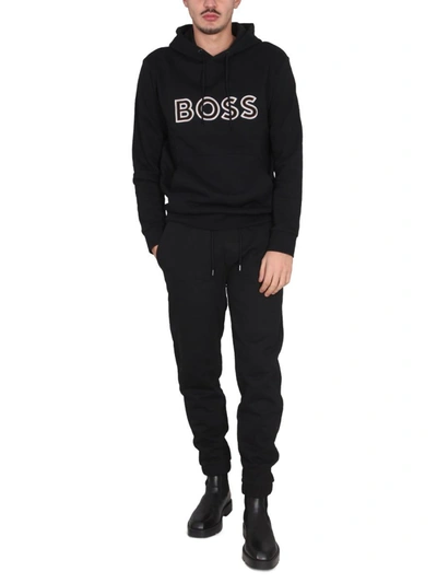 Shop Hugo Boss Boss Jogging Pants In Black