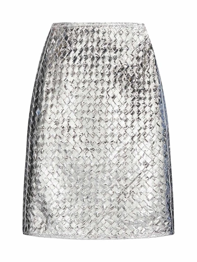 Shop Bottega Veneta Skirts In Silver