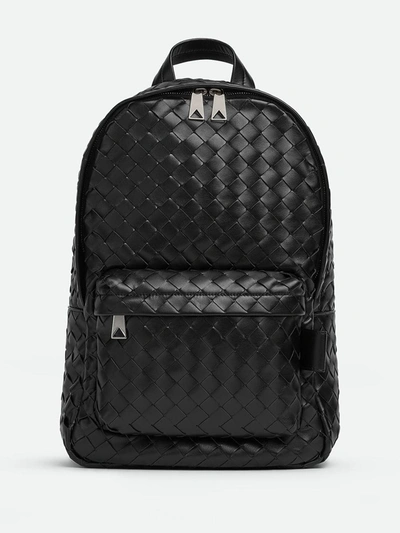 Shop Bottega Veneta Small Woven Backpack Bags In Black