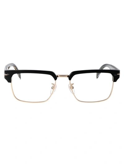 Shop Eyewear By David Beckham David Beckham Optical In 2m2 Black Gold
