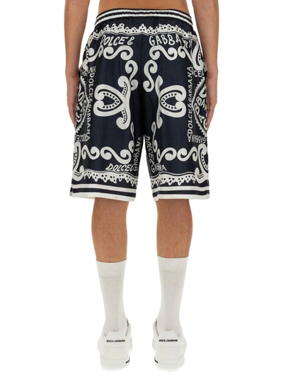 Shop Dolce & Gabbana Bermuda Shorts "navy" In Multicolour
