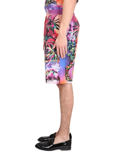 Shop Dolce & Gabbana Bermuda Shorts With Hawaii Print In Multicolour