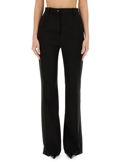 Shop Dolce & Gabbana Flare Fit Pants In Black