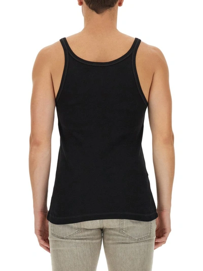 Shop Dolce & Gabbana Ribbed Tank Top In Black