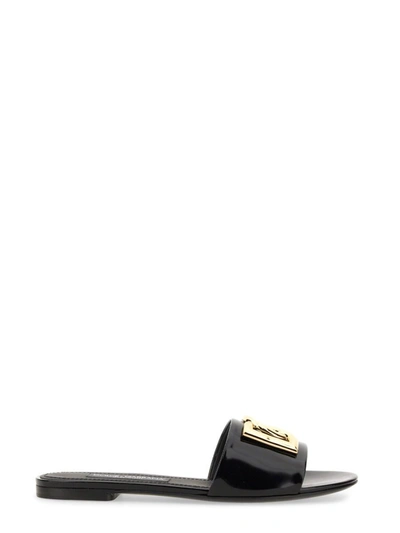 Shop Dolce & Gabbana Sandal With Logo In Black