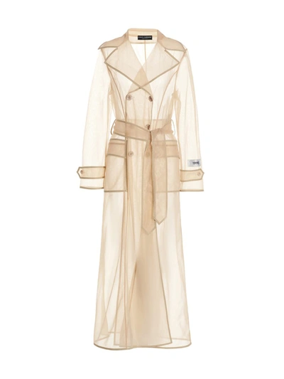 Shop Dolce & Gabbana Trench 'kim Dolce&gabbana' In Beige