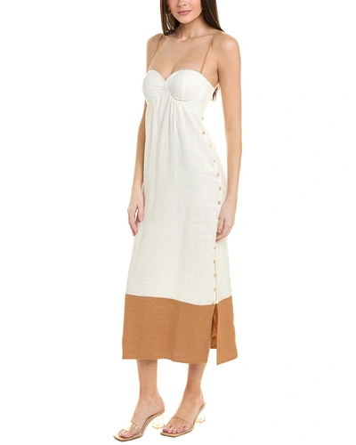 Shop Vix Solid Iris Long Dress In White