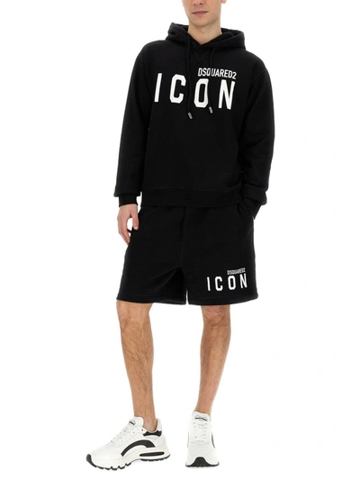 Shop Dsquared2 Icon" Hoodie In Black