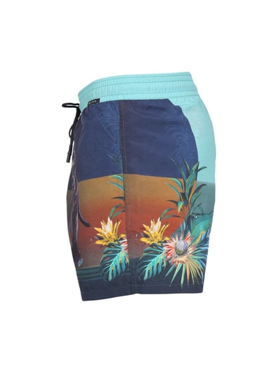 Shop Etro Boxer Swimsuit With Print In Multicolour