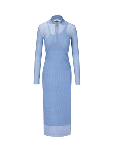 Shop Fendi Dresses In Prisca-blue