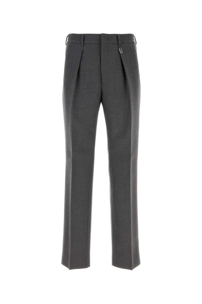 Shop Fendi Pants In Grey