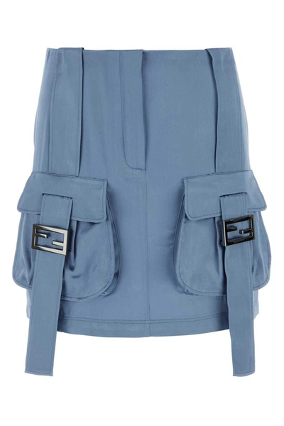 Shop Fendi Skirts In Blue