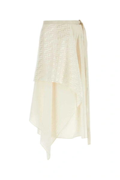 Shop Fendi Skirts In White