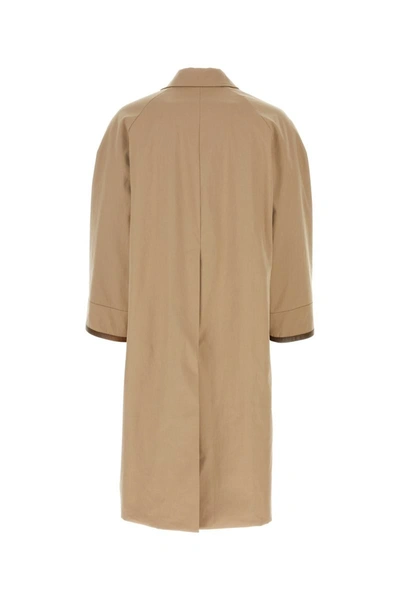 Fendi Logo Monogram Reversible Trench Coat In Nocearmy