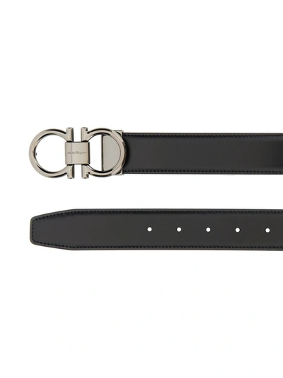 Shop Ferragamo Leather Belt In Black