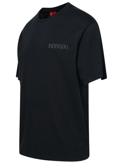 Shop Ferrari Black Cotton T-shirt