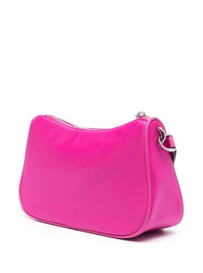 Shop Michael Michael Kors Fuchsia Pink Jet Set Crossbody Bag In Nylon Woman In Fuxia