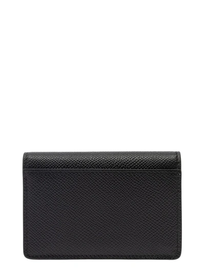 Shop Ferragamo Black Wallet With Gancino Logo In Leather Woman