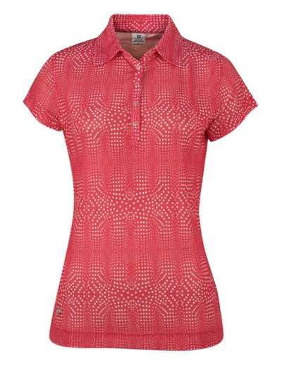 Shop Daily Sports Aggie Mesh Polo Shirt In Watermelon In Pink
