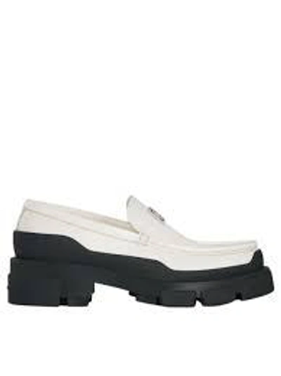 Shop Givenchy "terra" Loafers In White