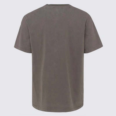 Shop Golden Goose Olive Green Cotton T-shirt In Dusty Olive