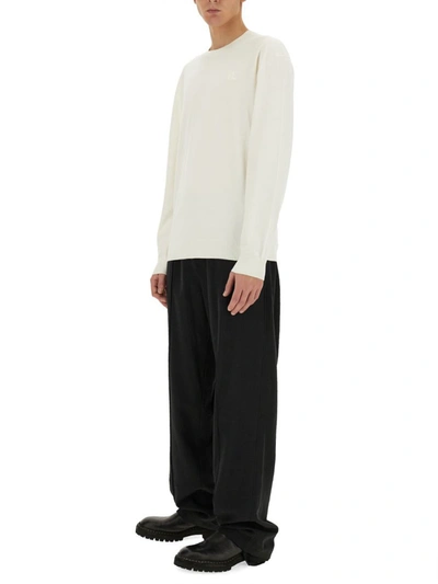 Shop Helmut Lang Jersey With Logo In White