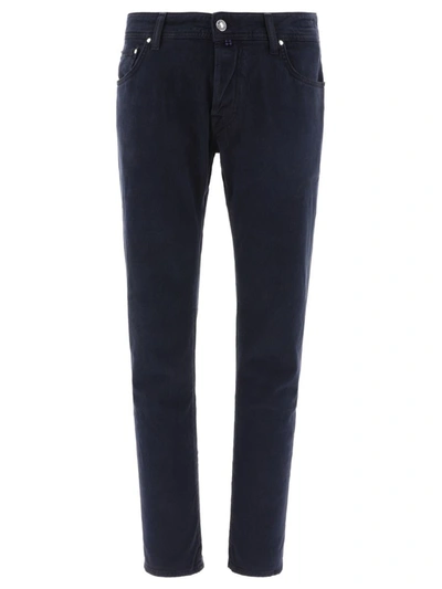 Shop Jacob Cohen Embroidered Jeans With Foulard In Blue