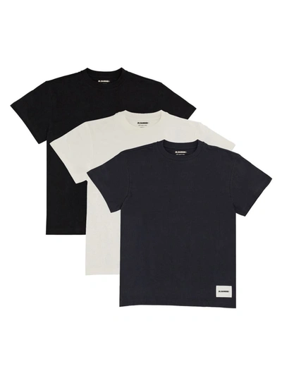 Shop Jil Sander Confezione Da Tre T-shirt In Multicolour