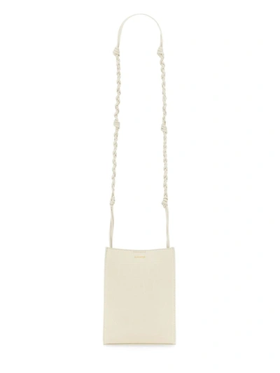 Jil Sander Woman Ivory Leather Tangle Shoulder Bag In White