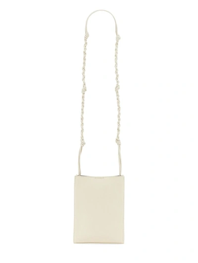 Jil Sander Woman Ivory Leather Tangle Shoulder Bag In White