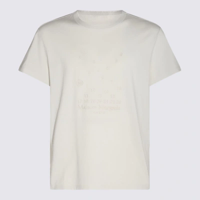 Shop Maison Margiela Chalk White Cotton T-shirt
