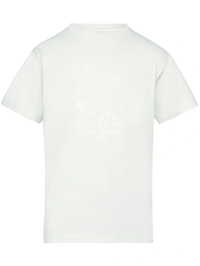 Shop Maison Margiela Logo Cotton T-shirt In White