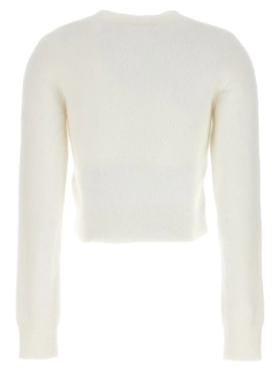 Shop Maison Margiela Pearl Buttons Cardigan In White