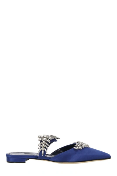 Manolo Blahnik Lurum Satin Flat
