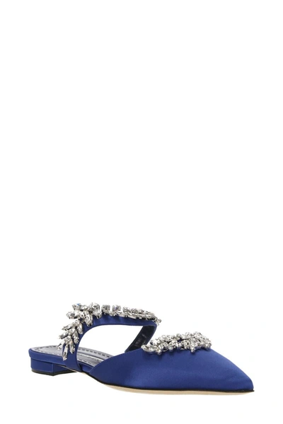 Manolo Blahnik Lurum Satin Flat