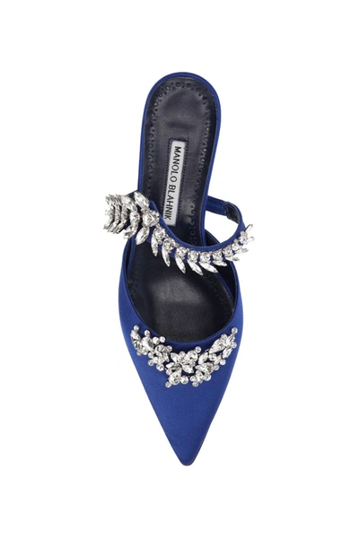 Manolo Blahnik Lurum Satin Flat