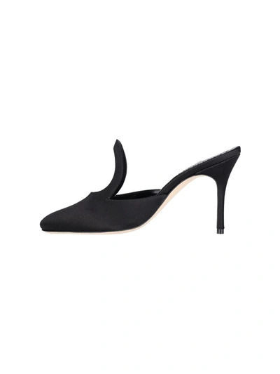 Manolo Blahnik "fugati" Mules In Black