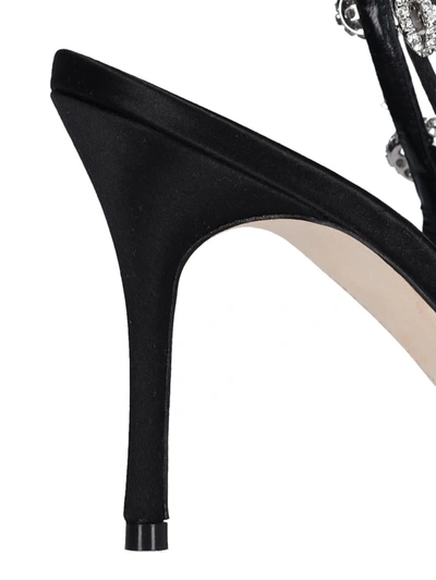 Manolo Blahnik 90mm Elsaka Satin Lace-up Sandals In Black