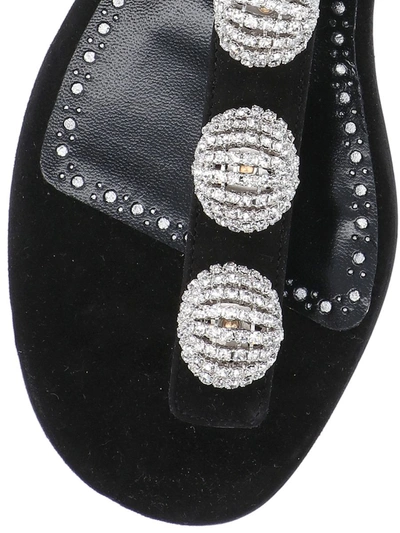 Manolo Blahnik Flip Flop Sandals In Black