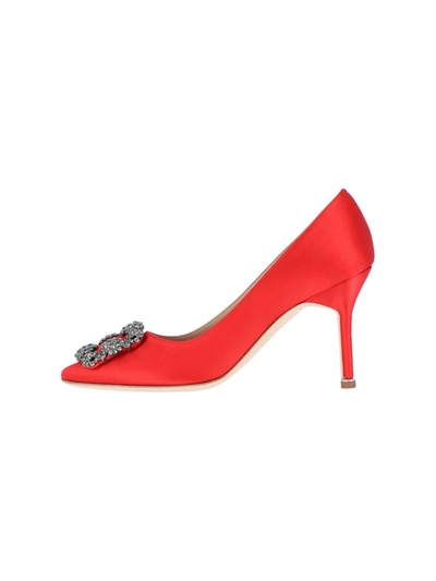 Shop Manolo Blahnik With Heel In Red