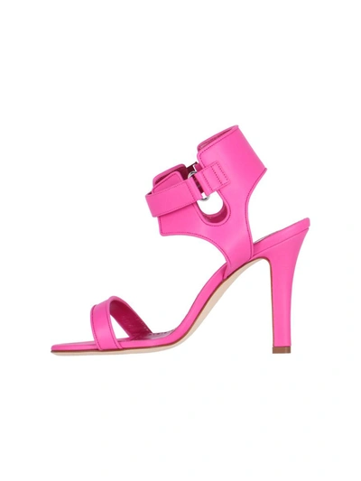 Shop Manolo Blahnik Sandals In Pink