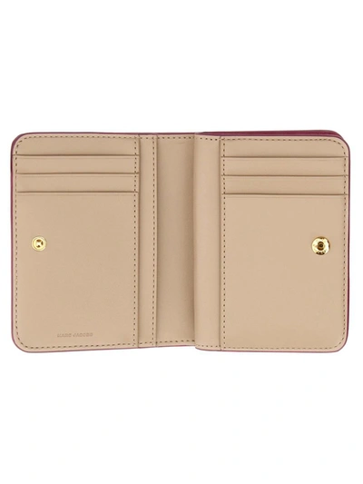 Shop Marc Jacobs Compact Wallet "the J Marc" Mini In Fuchsia