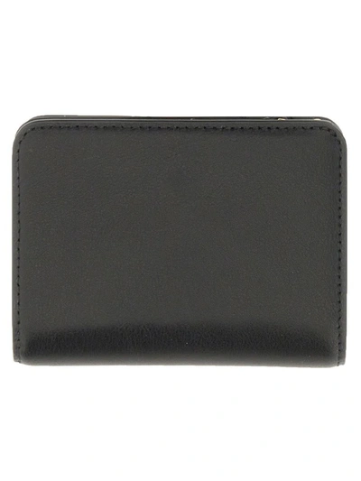 Shop Marc Jacobs Compact Wallet "the J Marc" Mini In Black