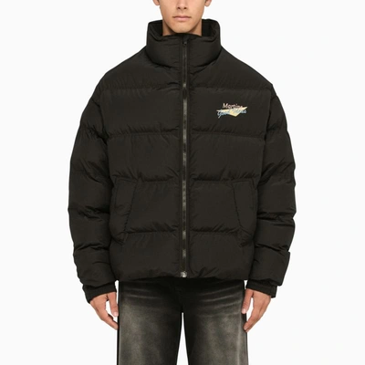 Shop Martine Rose Down Jacket With Logo In Black