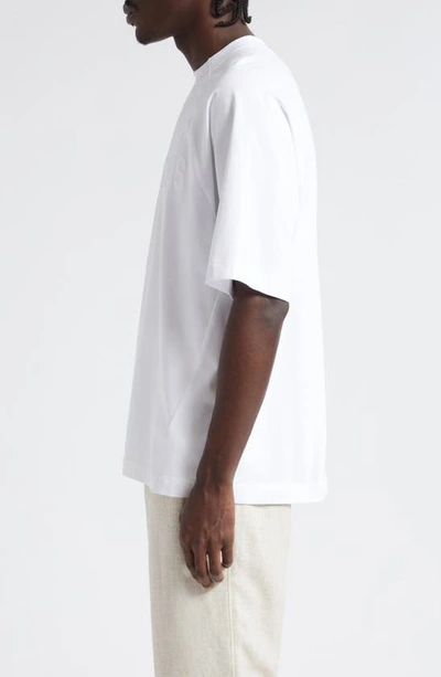 Jacquemus Typo Logo Crewneck T-shirt In White